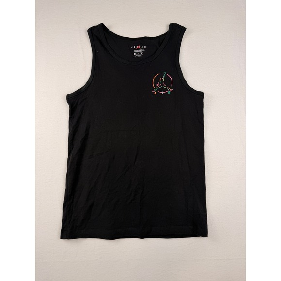Jordan Other - Jordan Mens Jumpman Air Graphic Tank Top Black Neon Logo Small CV3417-010